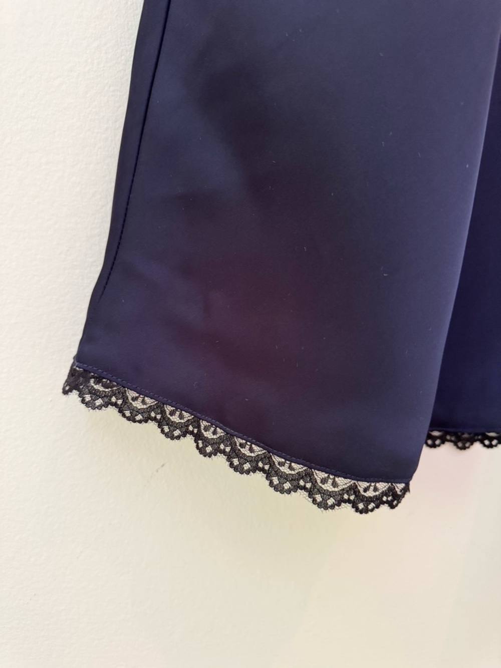 NWT bohme Wrenna Satin Maxi Dress Navy Lace-Trim Maxi Dress, Size M - Picture 10 of 15